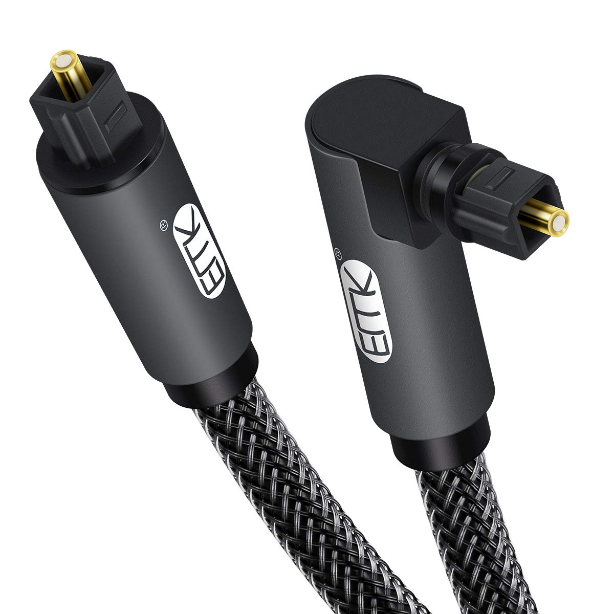 EMK 90 Degree Optical Cable 360 Degree Free-Rotating Fiber Optic Cable Toslink Male to Male Cable for Home Theater, Soundbar, Gaming Console, Speaker(0.3M) - Image 6