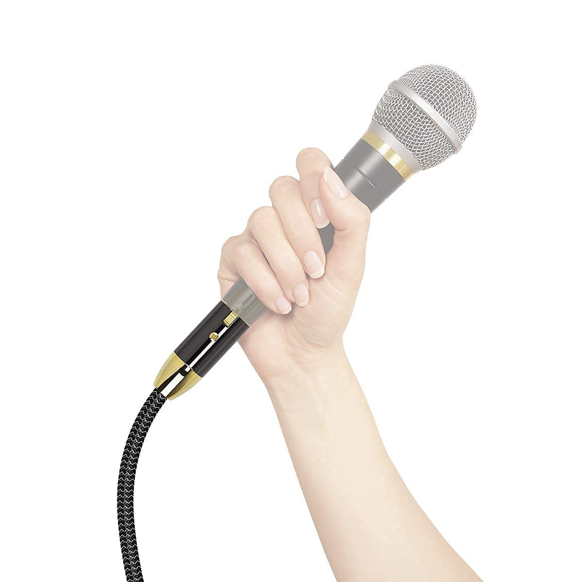 EMK XLR Microphone Cable 3-Pin Balanced (Male to Female) - 6 Ft/2M Professional Audio Cable for Behringer Mixer, Mic Preamplifier, Speaker Systems - Oxygen-Free Copper, Gold-Plated Connectors (Black) - Image 5